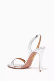 AQUAZZURA So Nude 105mm Heel Sandals in Laminated Leather