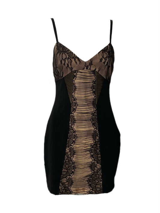 Bebe black and beige dress