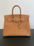 Hermes Togo Gold Birkin 35 Bag with GHW Vintage