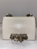 ALEXANDER MCQUEEN Jeweled Mini Satchel Bag in Ivory