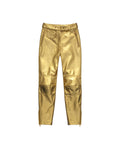 H & Moschino Gold leather pants