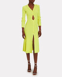 DAVID KOMA Cut-Out Rib Knit Cardigan Dress