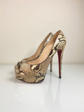 Christian Louboutin lady peep python heels