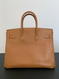 Hermes Togo Gold Birkin 35 Bag with GHW Vintage