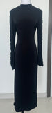 Trendyol black ruched sleeves long dress