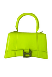 Like New Balenciaga Hourglass XS top Handle Neon Lime Bag