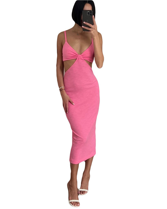 Manera Odevatca long pink dress