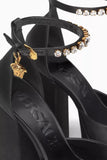 VERSACE Medusa Aevitas 155 Platform Pumps in Satin