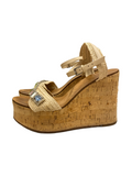 Casadei beige wedges with crystals