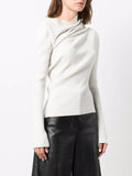 EUDON CHOI Asyetric-Neck Knitted Sweater