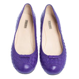 Bottega Veneta Purple Leather Ballet Flats