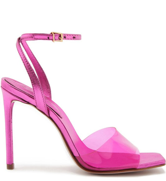 Schutz Pink Vinyl Sandal