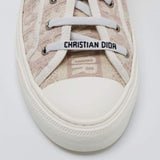 Dior Pink/White Oblique Embroidered Fabric Walk'n'Dior Sneakers