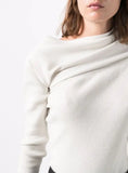 EUDON CHOI Asyetric-Neck Knitted Sweater