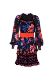 Gizia floral multicolor dress with belt