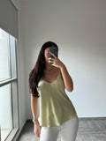 Ralph Lauren green silk Top