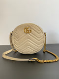 Gucci mini GG Marmont Round Leather Crossbody