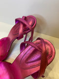 Schutz Pink Vinyl Sandal