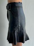 Limelight skirt leather skirt