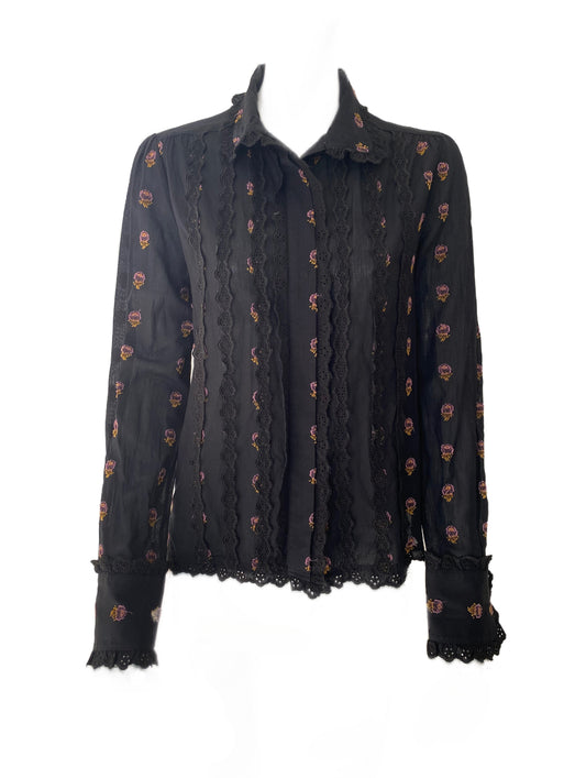 See by Chloe Ruffled Fil Coupe Blouse