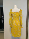 Manera Odevatca yellow floral Dress