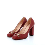 New Gucci Escarpins leather dark red pumps