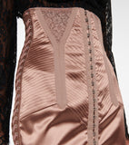 New Dolce&Gabbana lace-up satin skirt