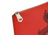 Givenchy 'Bambi' Red Leather Clutch Bag