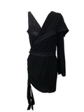 Jean Paul Gaulthier black wrap around mini dress