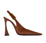 New Saint Laurent bronze slingback pumps