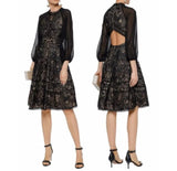 Marchesa Notte black lace Dress