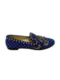 Giuseppe Zanotti blue suede studded loafers