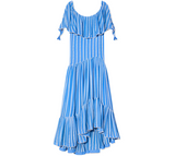 Tory Burch Embroidered organize high low ruffle dress