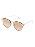 Christian Dior Mirrored Nightfall 24s White and Gold Sunglasses