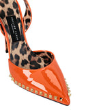 Philipp plein orange spike heels