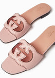 Gucci GG cut out leather sandals