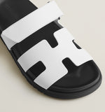 New Hermes White Chypre Sandals