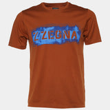 Excellent Z Zegna copper brown logo t shirt