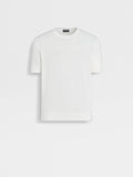 Zegna white cotton classic crewneck t shirt