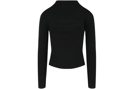 Versace black long sleeve top