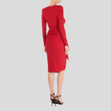 Alexandre Vauthier red ruched dress