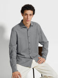 Zegna gray button up shirt