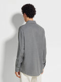 Zegna gray button up shirt