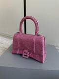 Balenciaga Pink crystal embellished Hourglass bag