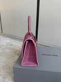 Balenciaga Pink crystal embellished Hourglass bag