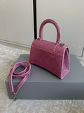 Balenciaga Pink crystal embellished Hourglass bag