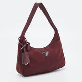 Prada Re-edition 2000 Burgundy top handle bag