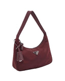 Prada Re-edition 2000 Burgundy top handle bag