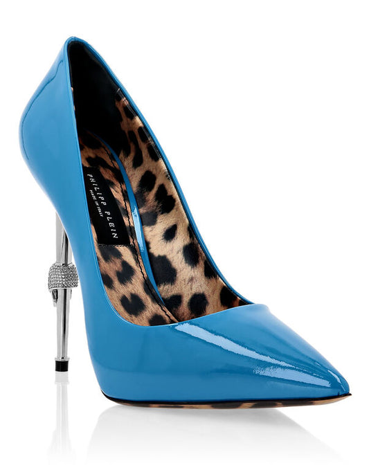 Philipp Plein patent Blue Pumps