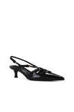 New Tony Bianco Black Koko sling back small heel sandals